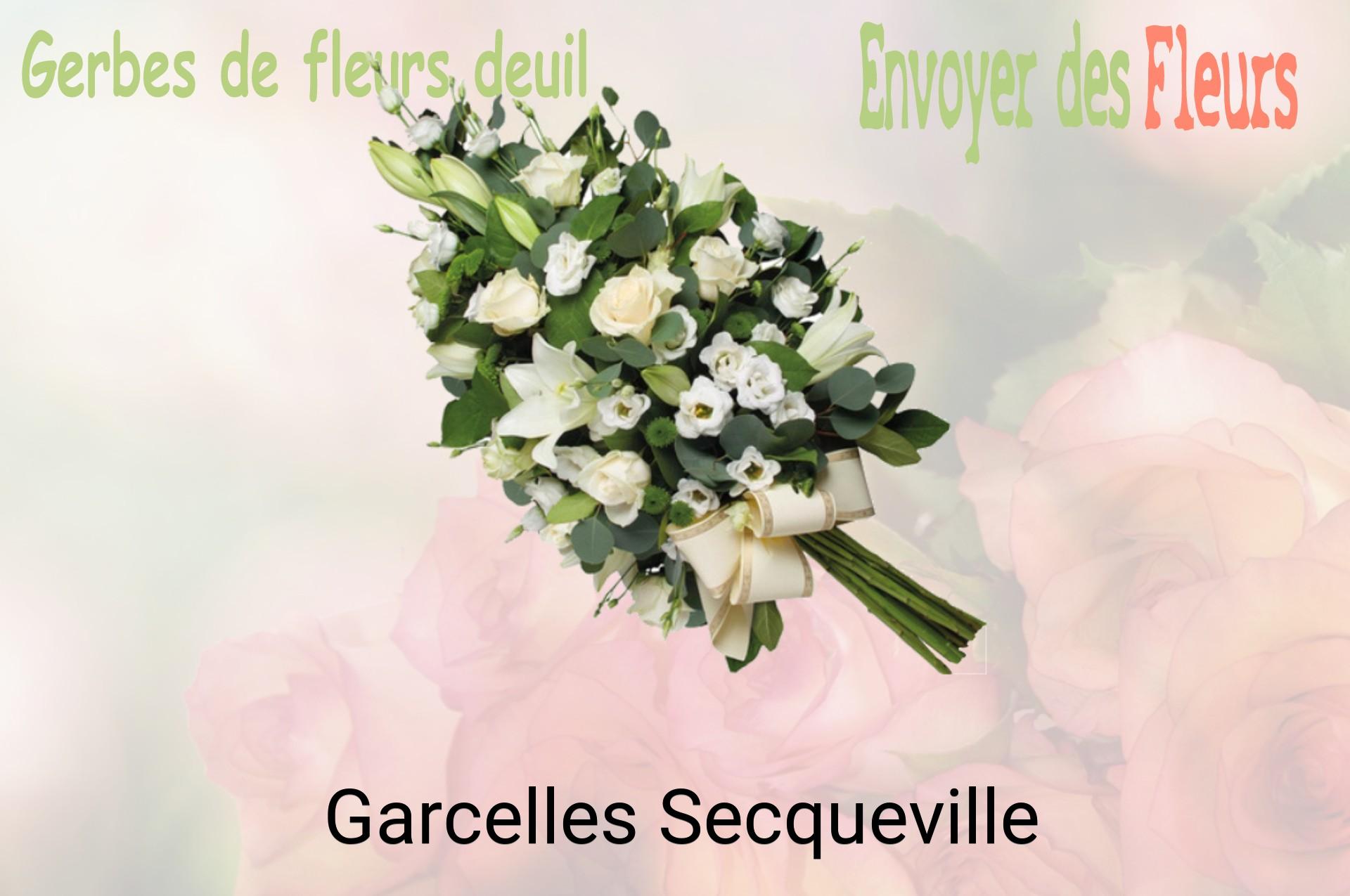 Gerbe de fleurs de deuil livrée à Garcelles-Secqueville